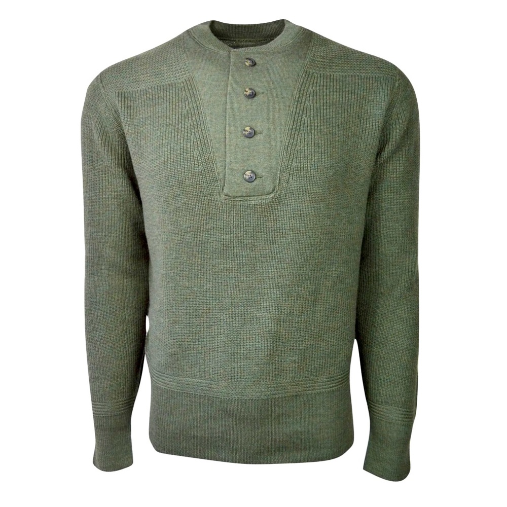 J BRAND MEN'S SWEATER ITALIAN PATTERN WOOL MILITAR GREEN PULLOVER LARGE MSRP268$